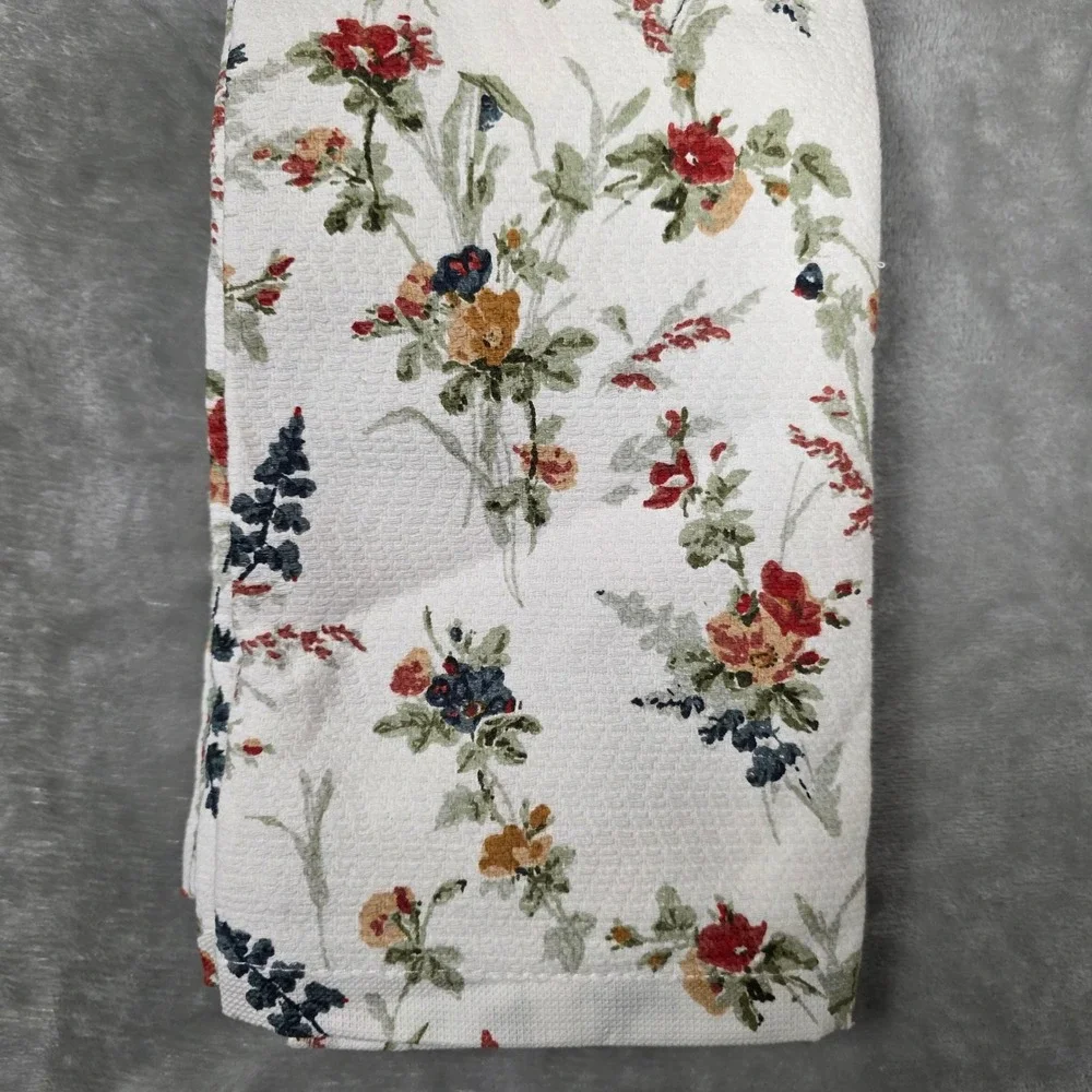 Lauren Ralph Lauren Kitchen Towels Bennet Floral 3pk 17x28 Multicolor NEW Cotton
